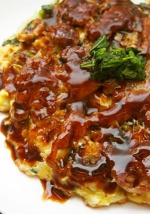 モロヘイヤいり！米粉お好み焼き♪-レシピのメイン写真