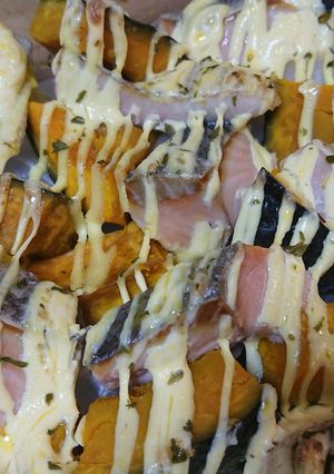 鮭とカボチャのマヨネーズ焼き-レシピのメイン写真