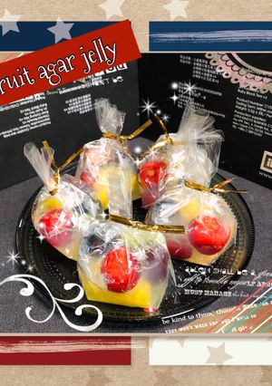 生フルーツごろごろ♡寒天ゼリー♪-レシピのメイン写真