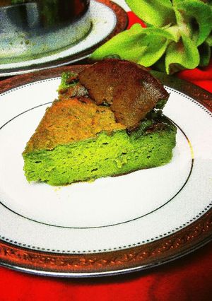 簡単‼美味しい抹茶バスク風チーズケーキ♪-レシピのメイン写真
