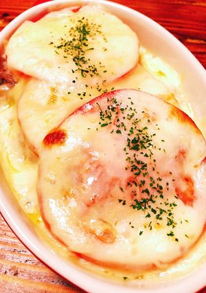 レンジで楽☆トマトとひき肉のチーズ焼き-レシピのメイン写真