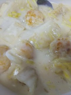 簡単中華・白菜と帆立貝のクリーム煮-レシピのメイン写真