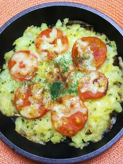 鯖缶とじゃが茄子トマトのミルフィーユ焼き-レシピのメイン写真