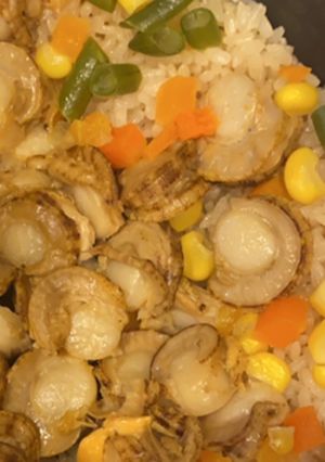 ホタテの醤油バター炊き込みご飯-レシピのメイン写真