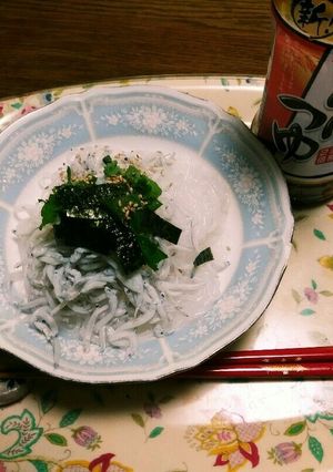 シラタキにシラス海苔大葉白ゴマon☺⛄☕-レシピのメイン写真