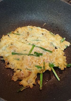 アサリ缶とニラと豚バラのチヂミ-レシピのメイン写真