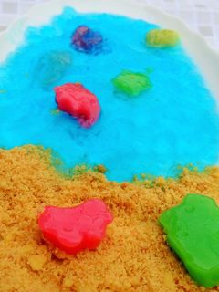 寒天ゼリーとわらび餅アート-レシピのメイン写真