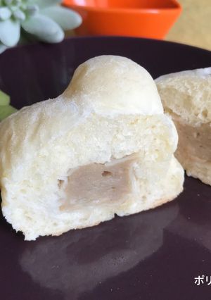 ポリ袋で湯煎『肉まん風おやつパン』-レシピのメイン写真
