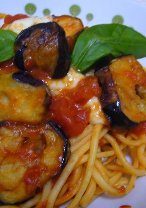 揚げ茄子のモッツァレラトマトパスタ-レシピのメイン写真