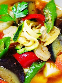 糖質オフ!夏野菜たっぷりのヌードルスープ-レシピのメイン写真