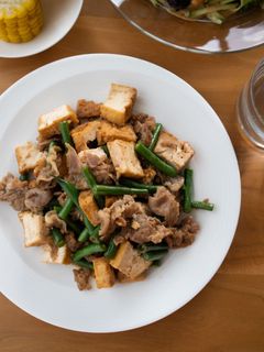 『厚揚げと豚とインゲンの中華炒め』-レシピのメイン写真
