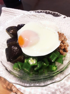 【夏バテしない】ナスとネバネバ丼-レシピのメイン写真