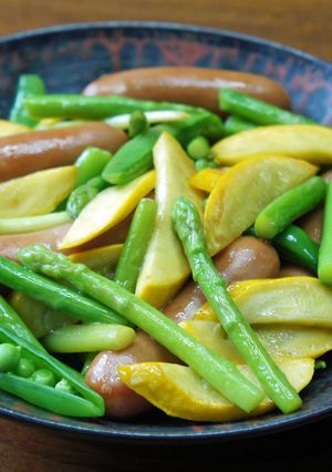 季節の野菜とソーセージのバター炒め-レシピのメイン写真