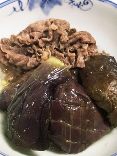 簡単ナスと牛肉の炊き合わせ-レシピのメイン写真