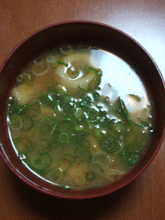 ちくわ☆油揚げ☆ネギのお味噌汁-レシピのメイン写真