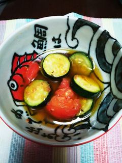 トマトとズッキーニのアヒージョ-レシピのメイン写真