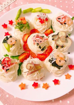 七夕 てまりそうめん〜☆-レシピのメイン写真