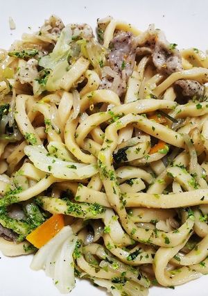 男飯☆レンジで簡単『ヘルシー焼うどん』-レシピのメイン写真