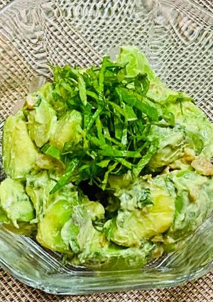アボカドの梅マヨ和え・大葉風味-レシピのメイン写真