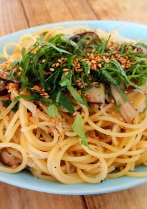 じゃこと椎茸の和風パスタ-レシピのメイン写真