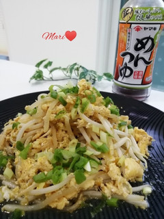 もやしと卵のめんつゆ炒め-レシピのメイン写真