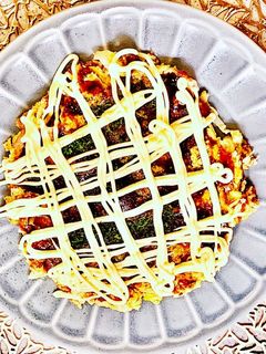 オートミールでお好み焼き レンジで簡単!-レシピのメイン写真
