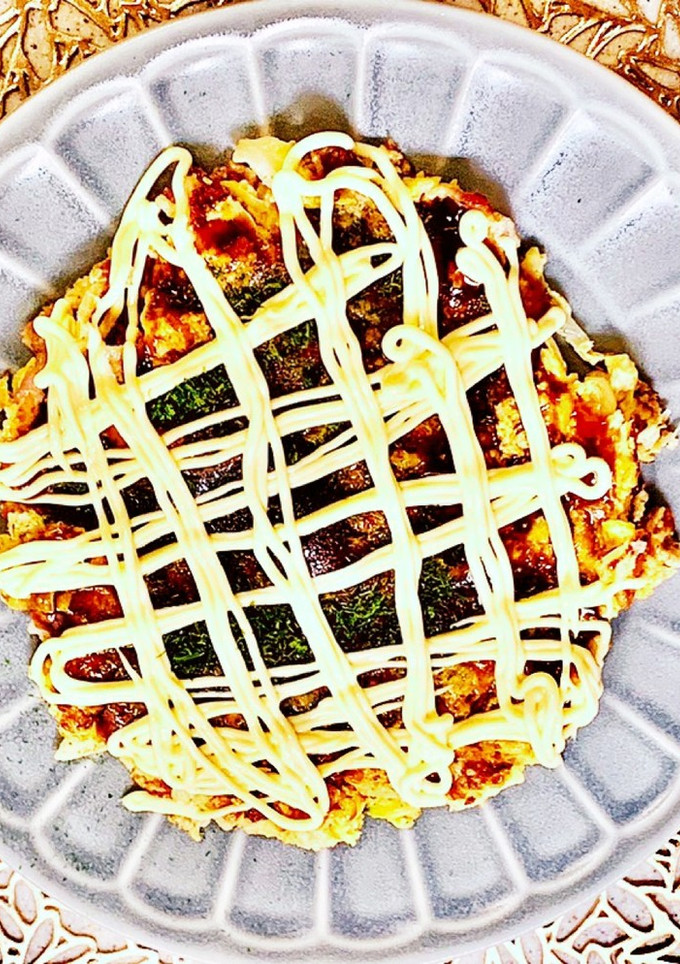 オートミールでお好み焼き　レンジで簡単！-レシピのメイン写真