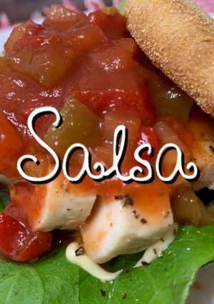 Salsaな朝にイングリッシュマフィン-レシピのメイン写真