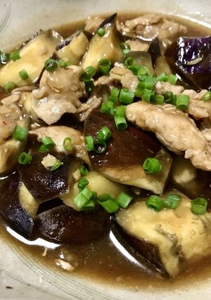 低糖質☆豚しゃぶ肉で麻婆なす-レシピのメイン写真