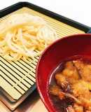 生姜を利かせた☆温かい漬け汁のザルうどん