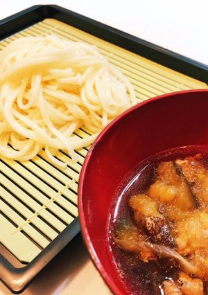 生姜を利かせた☆温かい漬け汁のザルうどん-レシピのメイン写真