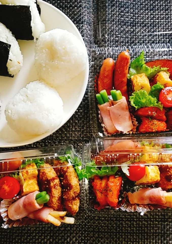 旦那と息子と娘のお弁当'20.7.5-レシピのメイン写真