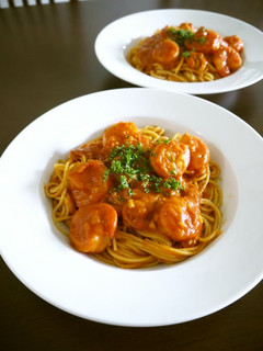 海老のトマトクリームソースパスタ♪-レシピのメイン写真