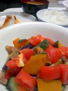 夏野菜と豚肉の揚げ浸し甘酢味-レシピのメイン写真