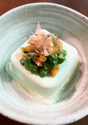 節約&リメイク！枝豆豆腐の胡麻和えのせ-レシピのメイン写真