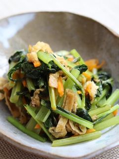 栄養満点!小松菜の炒め煮-レシピのメイン写真