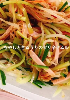 レンジで簡単！もやし胡瓜ピリ辛ナムル☾-レシピのメイン写真