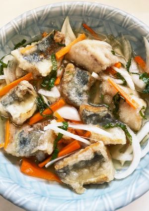 鯵の揚げひたし　キーンと酸っぱい味-レシピのメイン写真