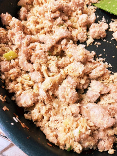 おからと中落ちの炒め物-レシピのメイン写真