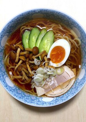 栄屋本店冷やしなめこらーめん-レシピのメイン写真
