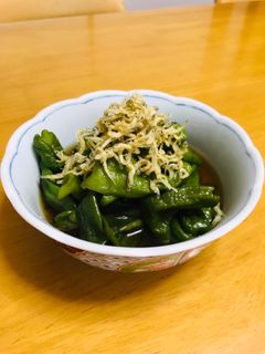 ピーマンの煮物カリカリじゃこ乗せ-レシピのメイン写真