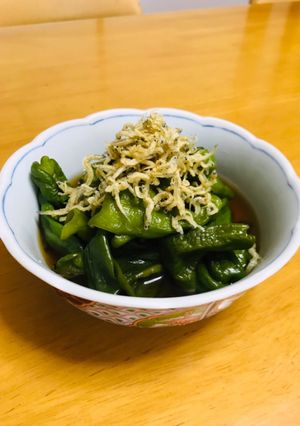 ピーマンの煮物カリカリじゃこ乗せ-レシピのメイン写真