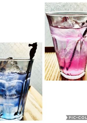 ウィスキーのバタフライピーティー割り♪-レシピのメイン写真