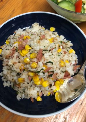 ニンニクと大葉香るバター醤油のコーン炒飯-レシピのメイン写真