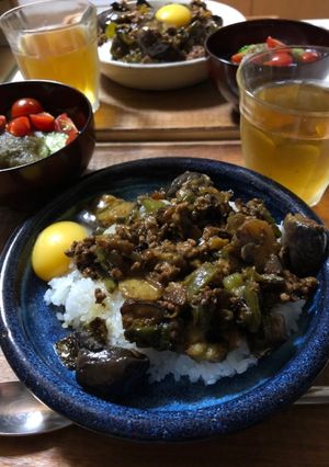 茄子とピーマンのキーマカレー-レシピのメイン写真