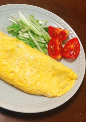 水菜とえのき茸のチーズオムレツ *☻*-レシピのメイン写真