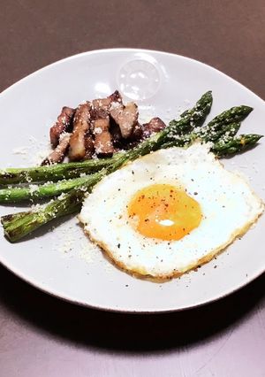 ミラノ風アスパラベーコン(ビスマルク風)-レシピのメイン写真