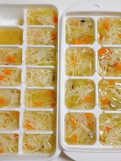 冷凍可☆幼児食☆炊飯器でそうめん味噌汁-レシピのメイン写真