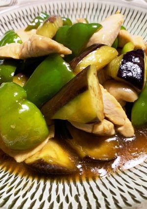 鶏肉と夏野菜の黒酢あん-レシピのメイン写真