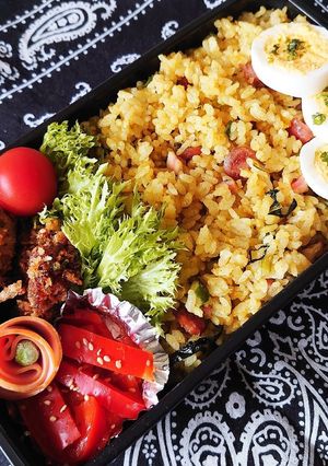 2020/7/6 カレー炒飯弁当-レシピのメイン写真